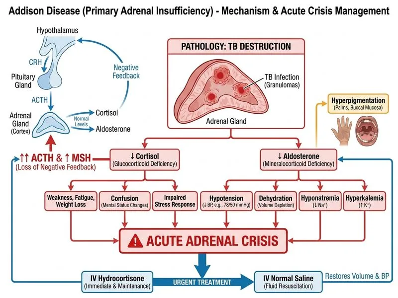 Addison Disease diagram