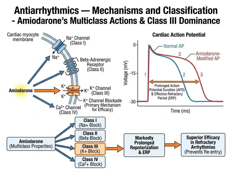 Antiarrhythmics — Mechanisms and Classification diagram