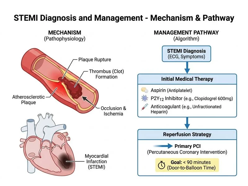 STEMI Diagnosis and Management diagram