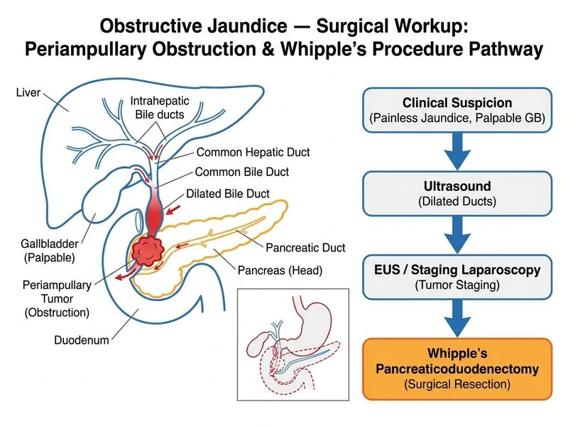 Obstructive Jaundice — Surgical Workup diagram