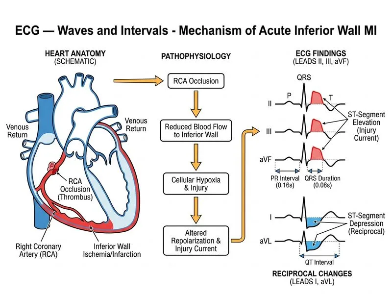ECG — Waves and Intervals diagram