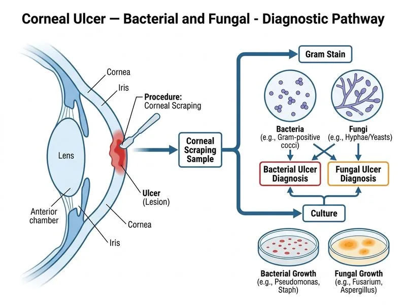 Corneal Ulcer — Bacterial and Fungal diagram
