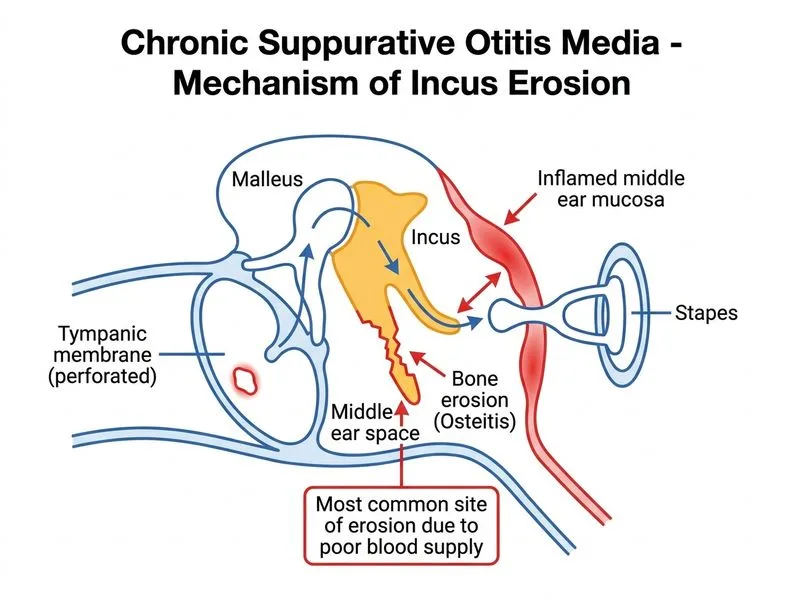Chronic Suppurative Otitis Media diagram