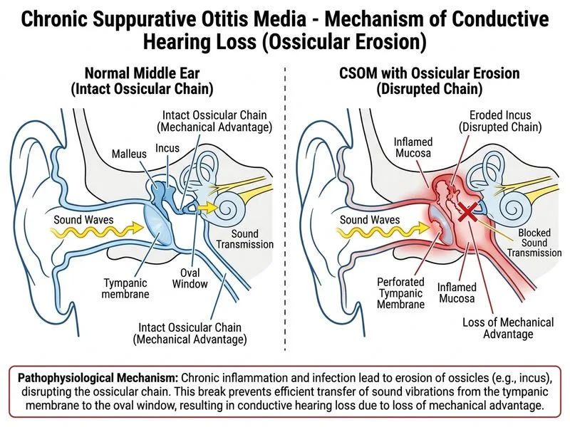 Chronic Suppurative Otitis Media diagram