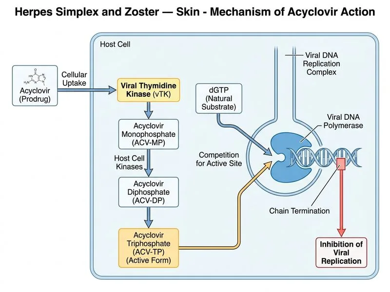 Herpes Simplex and Zoster — Skin diagram