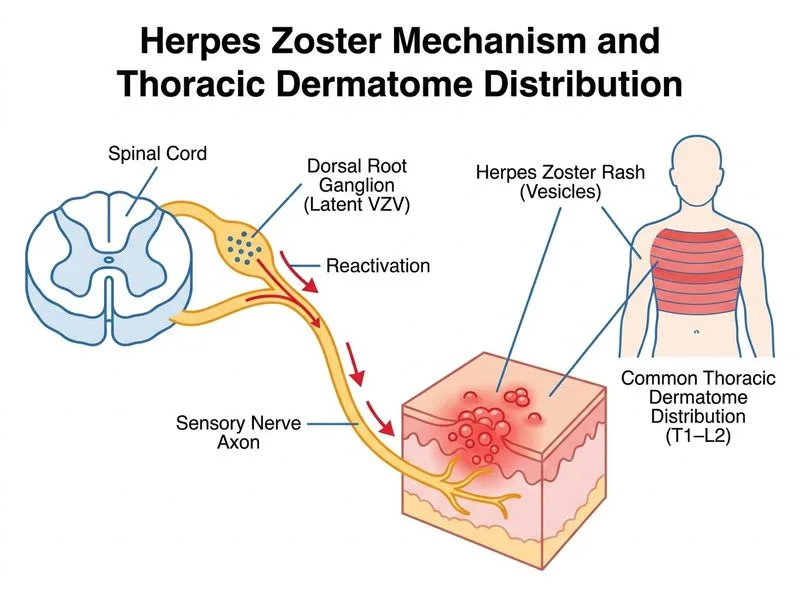 Herpes Simplex and Zoster — Skin diagram