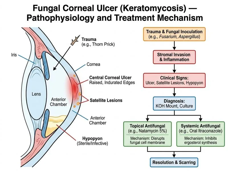 Corneal Ulcer — Bacterial and Fungal diagram