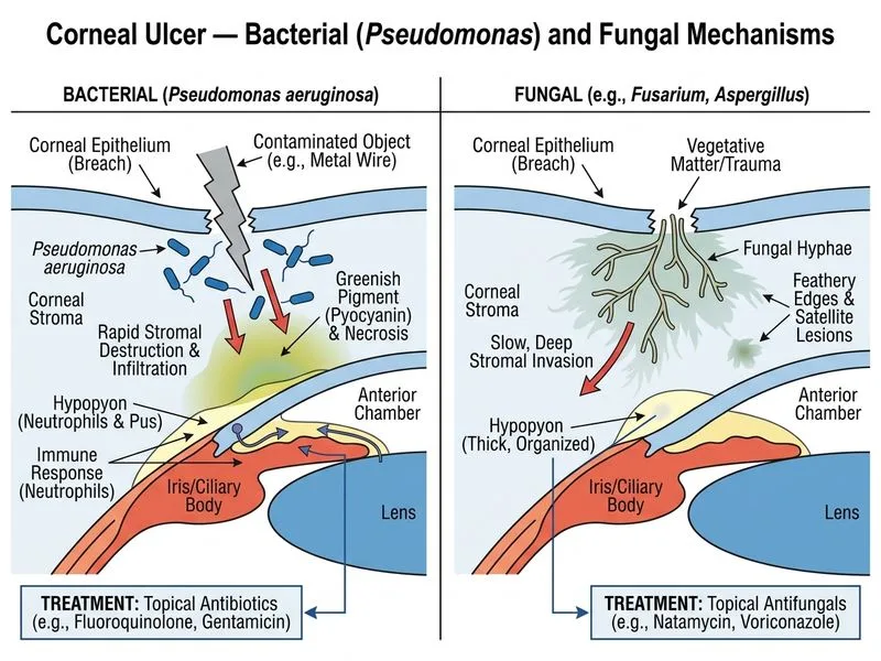 Corneal Ulcer — Bacterial and Fungal diagram