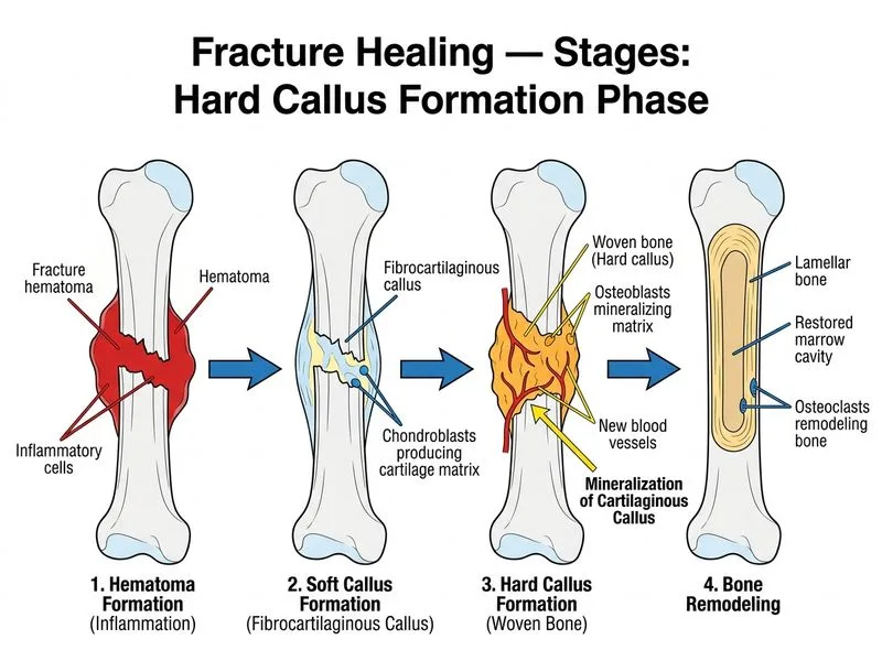 Fracture Healing — Stages diagram