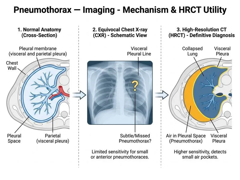 Pneumothorax — Imaging diagram