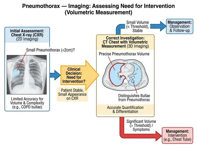 Pneumothorax — Imaging diagram