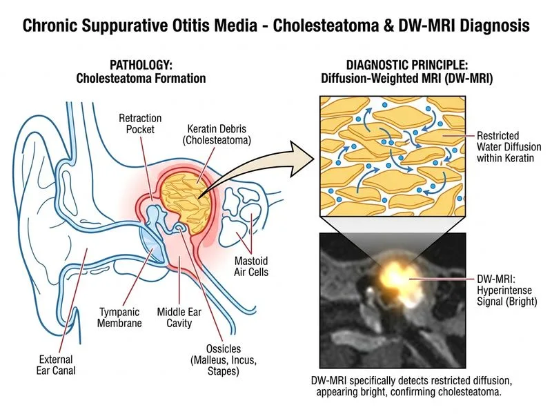 Chronic Suppurative Otitis Media diagram