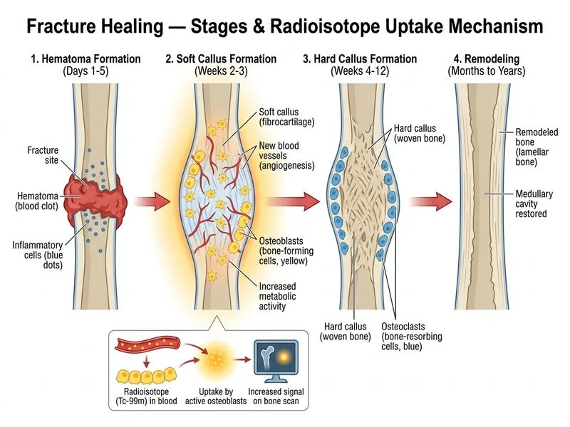 Fracture Healing — Stages diagram