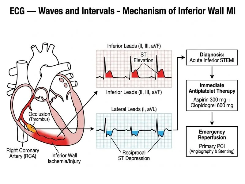 ECG — Waves and Intervals diagram