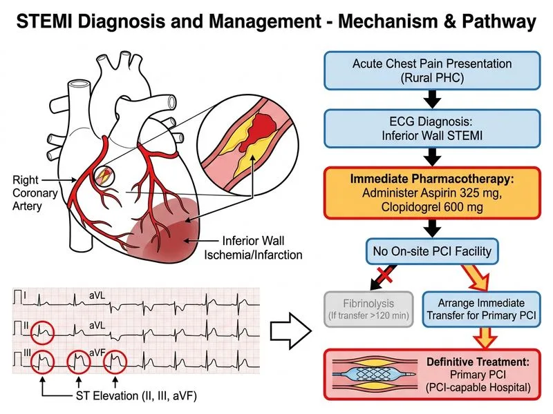 STEMI Diagnosis and Management diagram
