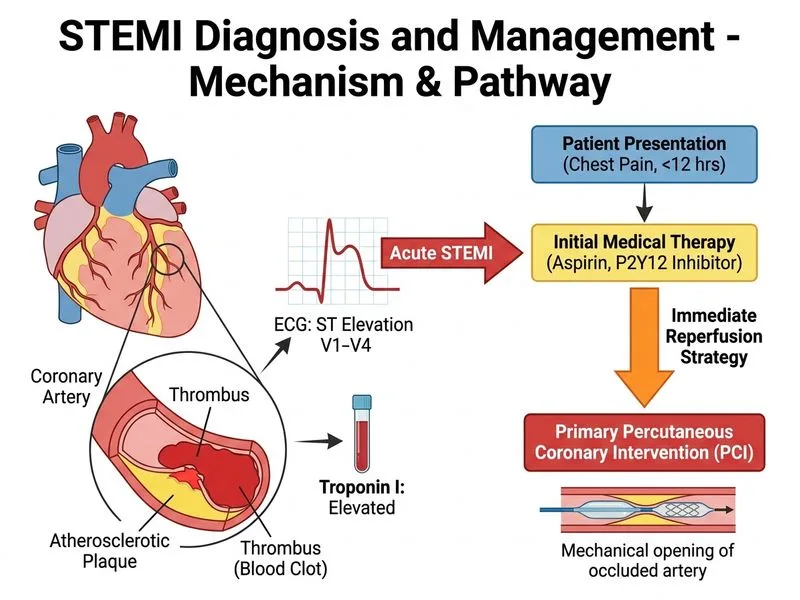 STEMI Diagnosis and Management diagram