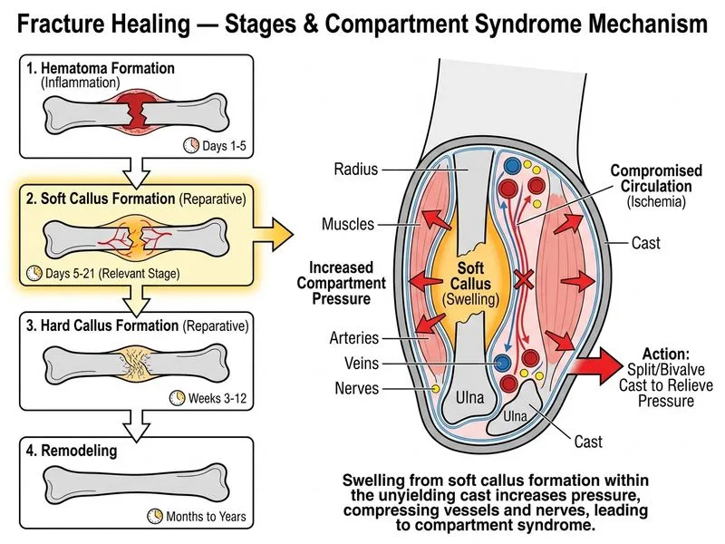 Fracture Healing — Stages diagram