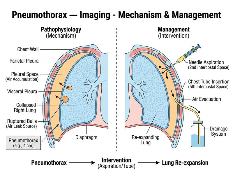 Pneumothorax — Imaging diagram