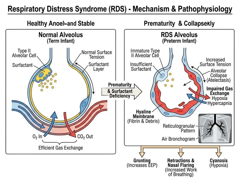 Respiratory Distress Syndrome diagram