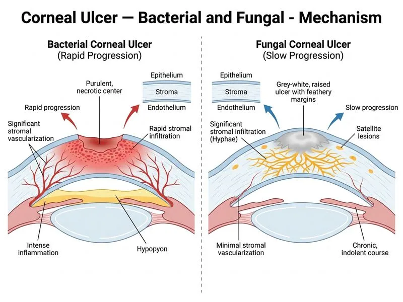 Corneal Ulcer — Bacterial and Fungal diagram