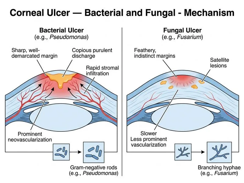 Corneal Ulcer — Bacterial and Fungal diagram