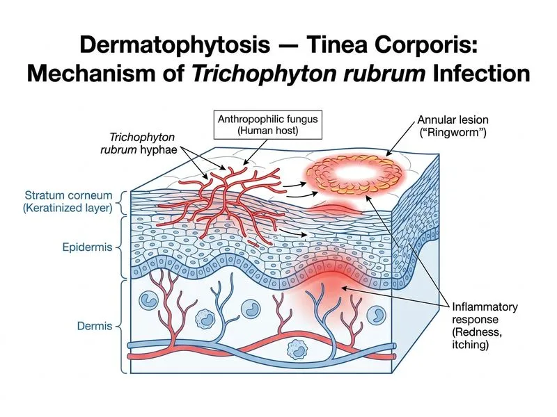 Dermatophytosis — Tinea diagram