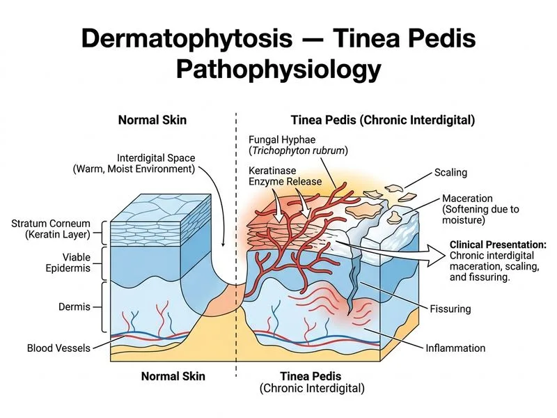 Dermatophytosis — Tinea diagram
