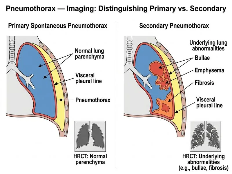 Pneumothorax — Imaging diagram