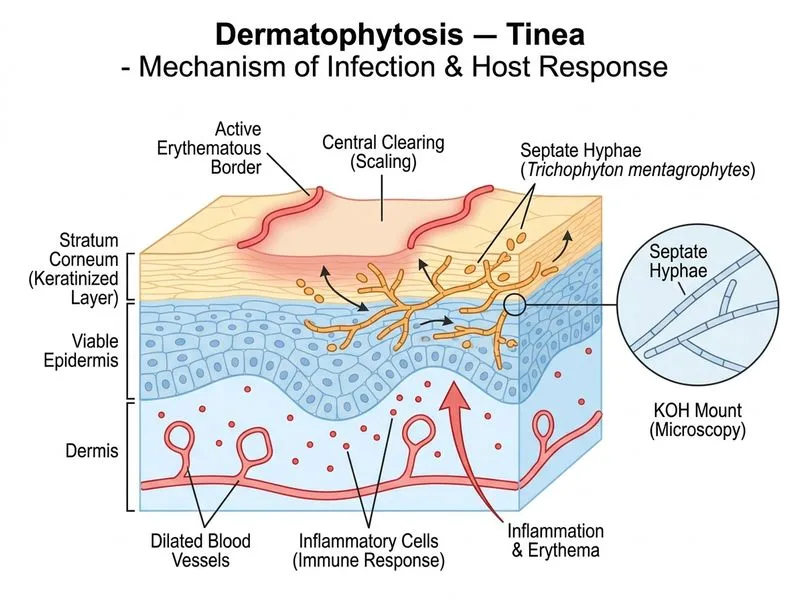 Dermatophytosis — Tinea diagram