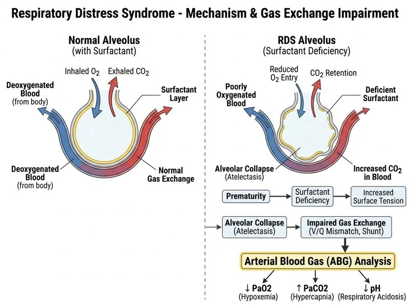 Respiratory Distress Syndrome diagram