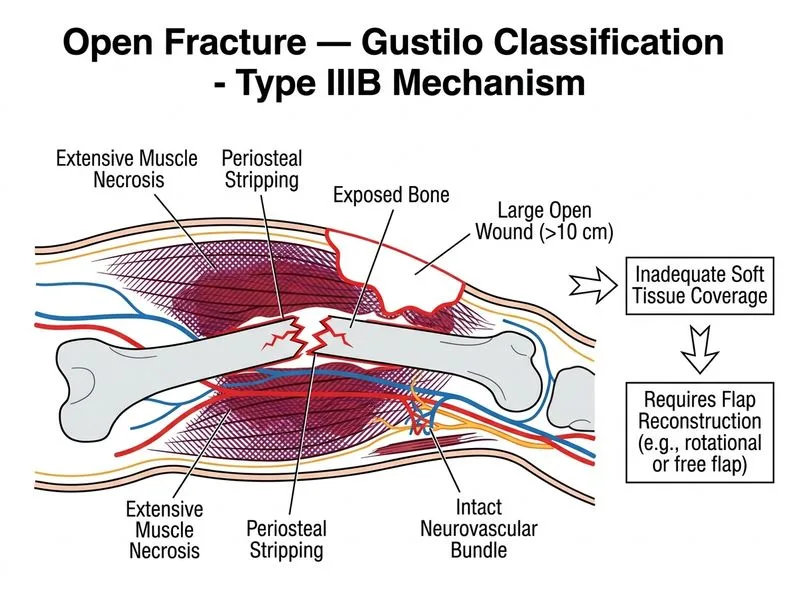 Open Fracture — Gustilo Classification diagram