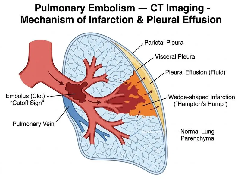 Pulmonary Embolism — CT Imaging diagram
