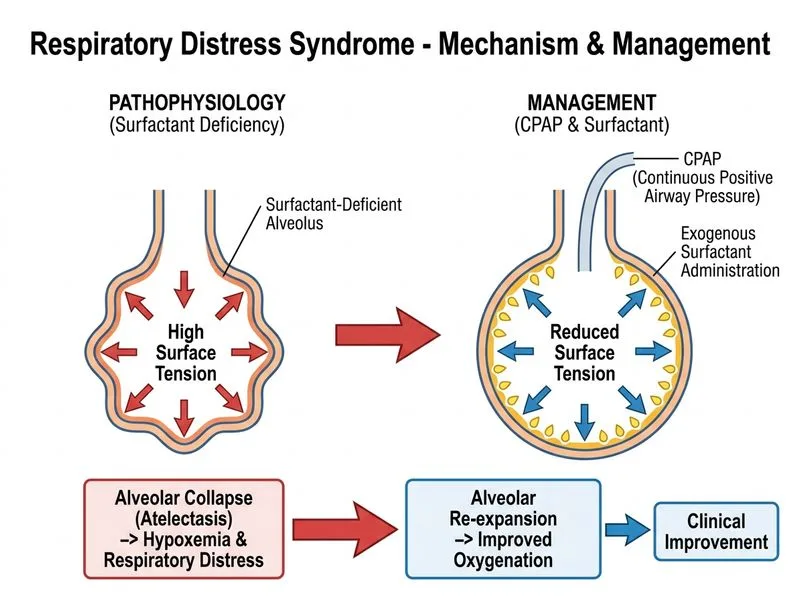 Respiratory Distress Syndrome diagram