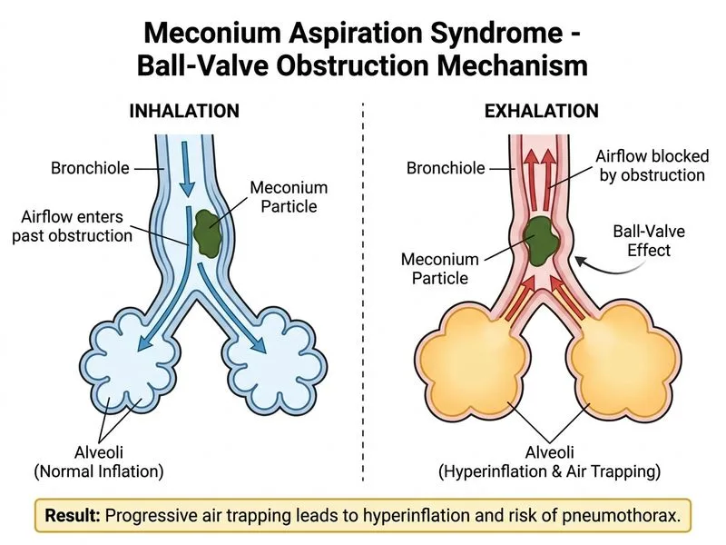 Meconium Aspiration Syndrome diagram