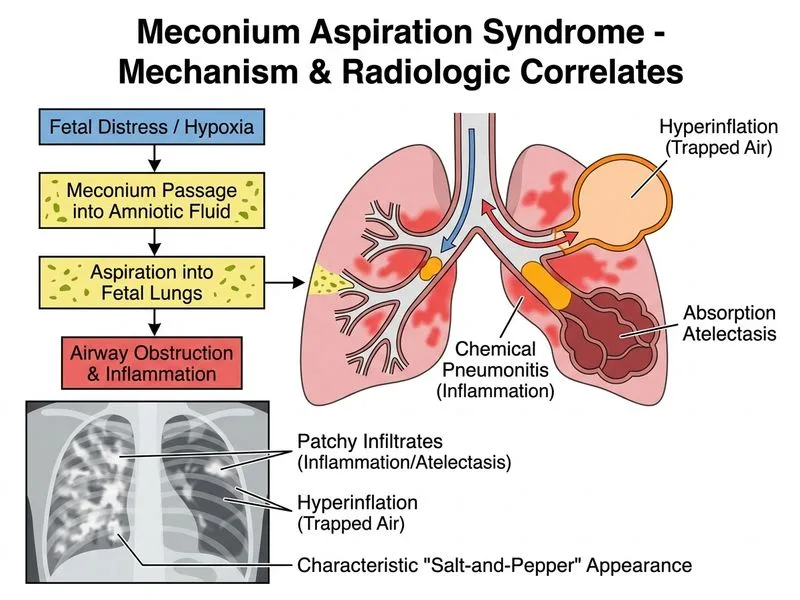 Meconium Aspiration Syndrome diagram
