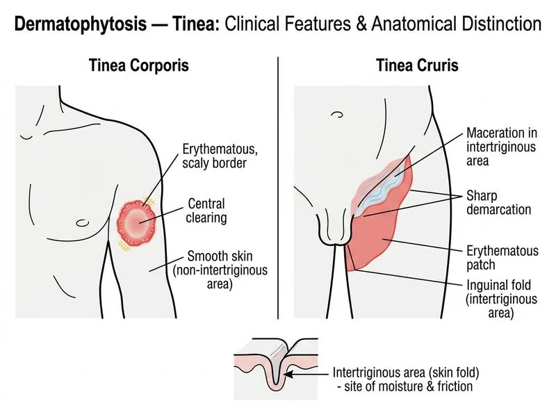 Dermatophytosis — Tinea diagram