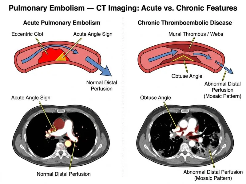 Pulmonary Embolism — CT Imaging diagram