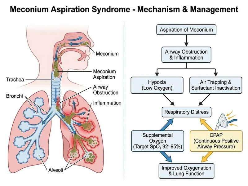 Meconium Aspiration Syndrome diagram