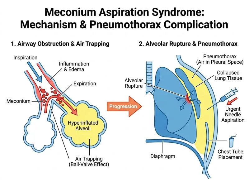Meconium Aspiration Syndrome diagram