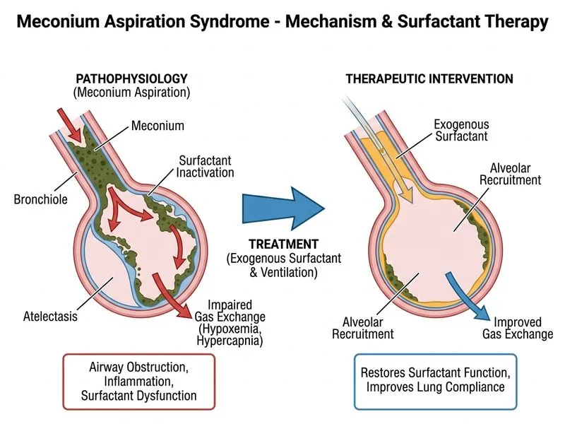Meconium Aspiration Syndrome diagram