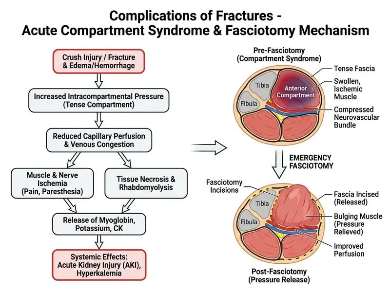 Complications of Fractures diagram