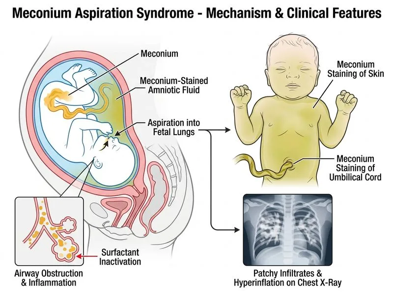 Meconium Aspiration Syndrome diagram