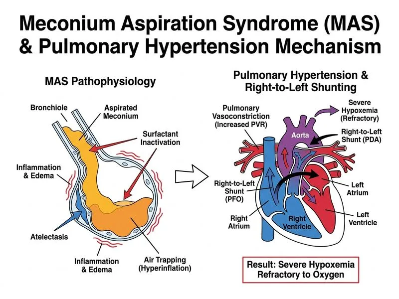 Meconium Aspiration Syndrome diagram
