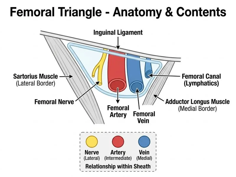 Femoral Triangle diagram