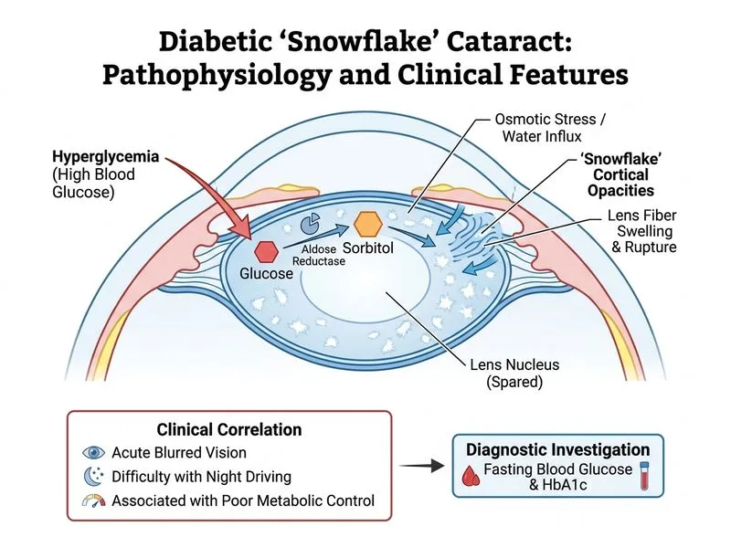 Cataract Types and Clinical Features diagram
