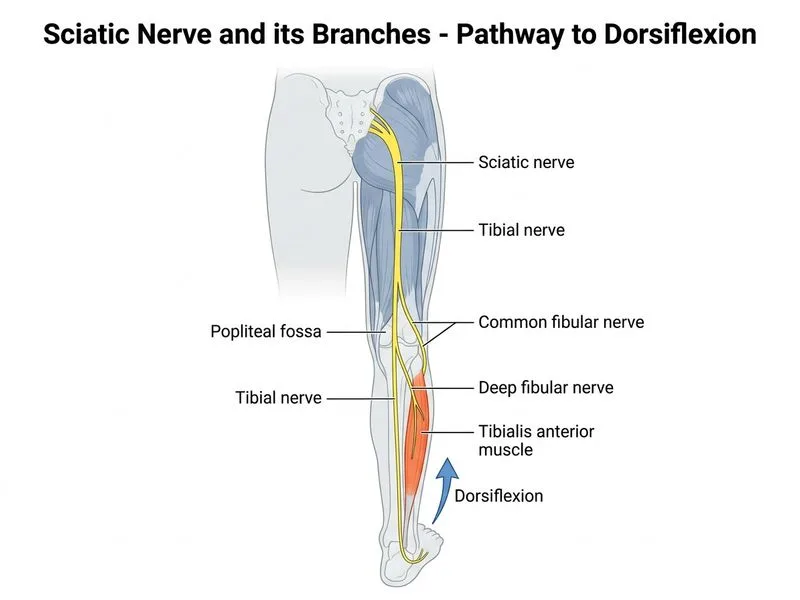 Sciatic Nerve and its Branches diagram