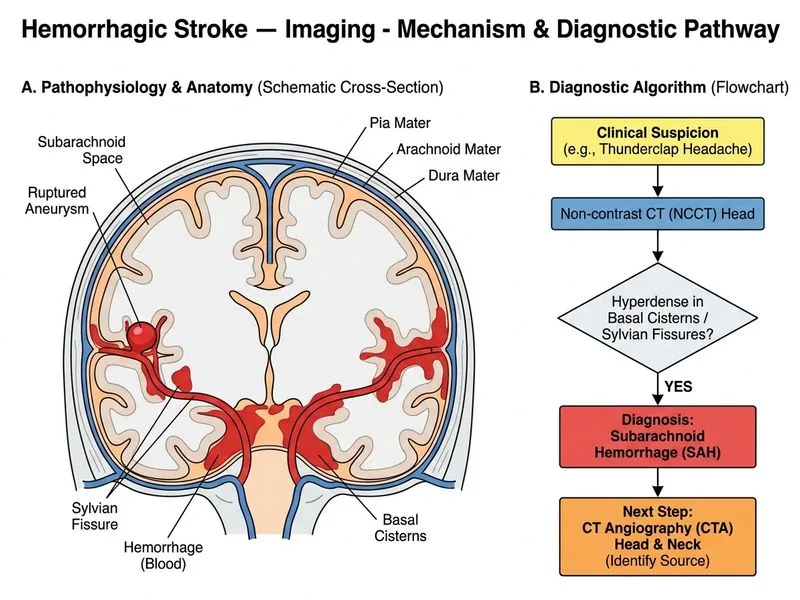 Hemorrhagic Stroke — Imaging diagram