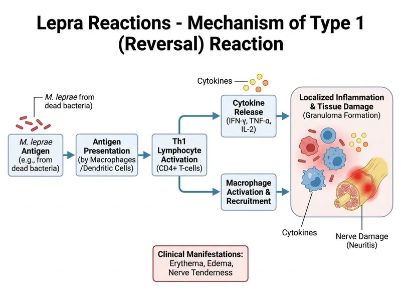 Lepra Reactions diagram