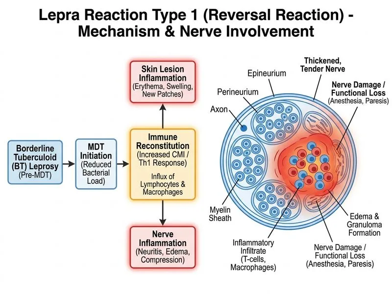 Lepra Reactions diagram