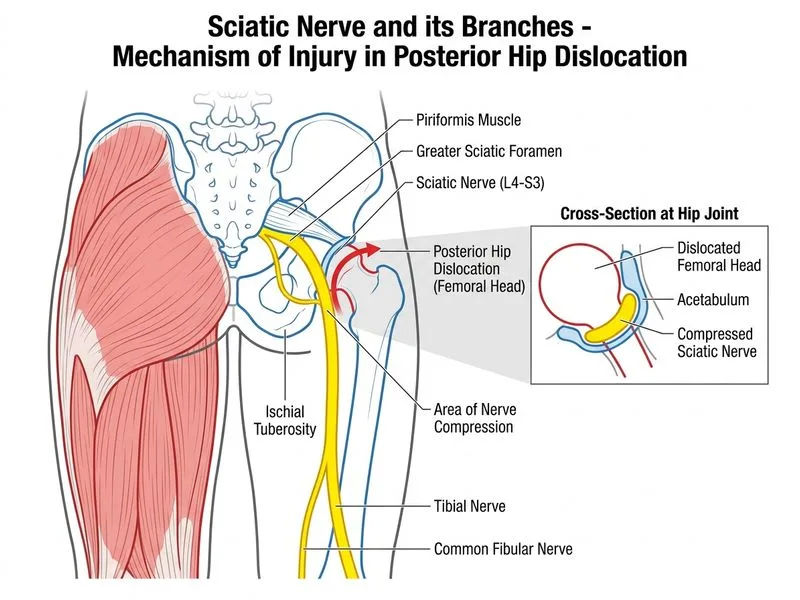 Sciatic Nerve and its Branches diagram